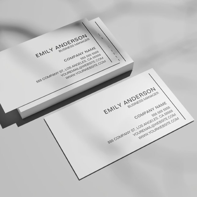 Carte de visite professionnelle minimaliste person (Create your own Minimalist Professional Business Card by MINTIC DESIGN STUDIO)