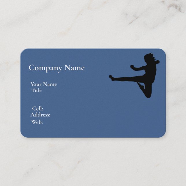 Carte de visite professionnelle modèle blanc kick  (Devant)