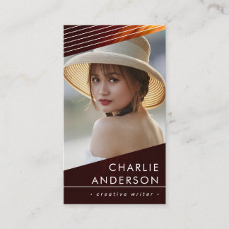 Carte de visite professionnelle moderne avec photo