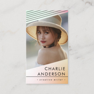 Carte de visite professionnelle moderne avec photo