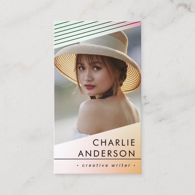 Carte de visite professionnelle moderne avec photo (Devant)