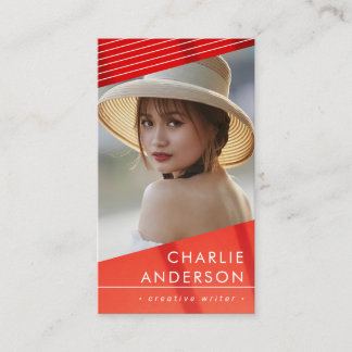 Carte de visite professionnelle moderne avec photo