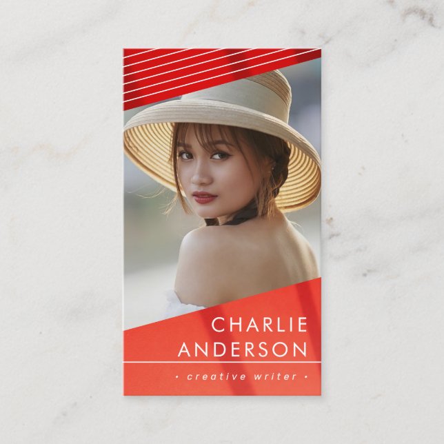 Carte de visite professionnelle moderne avec photo (Devant)