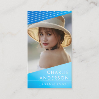 Carte de visite professionnelle moderne avec photo