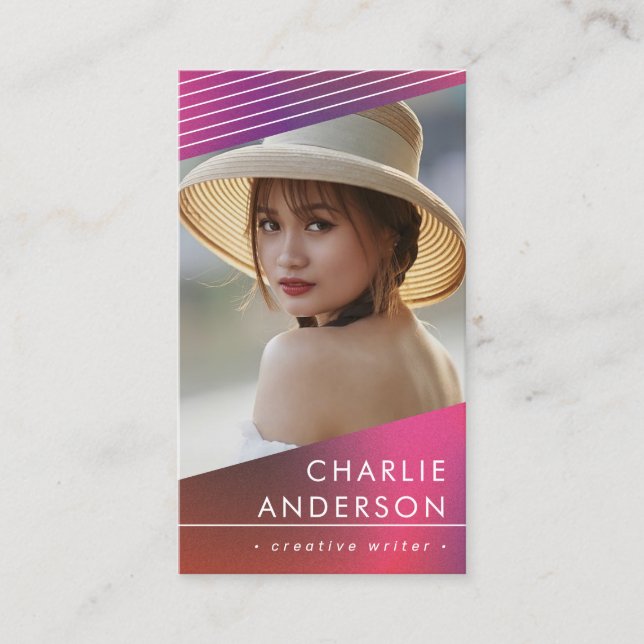 Carte de visite professionnelle moderne avec photo (Devant)