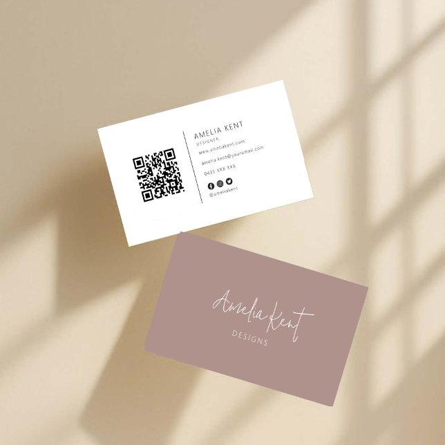 Carte de visite professionnelle moderne avec QR co (Créateur téléchargé)