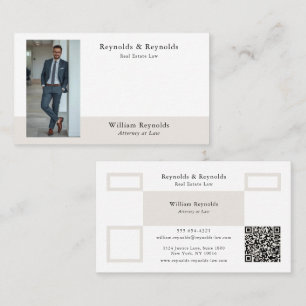 Carte de visite professionnelle moderne avec QR co