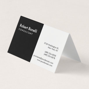 Carte de visite professionnelle moderne blanche no