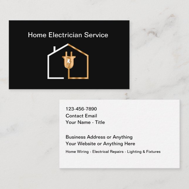 Carte de visite professionnelle moderne de service (Devant / Derrière)