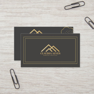 Carte de visite professionnelle moderne | OR NOIR