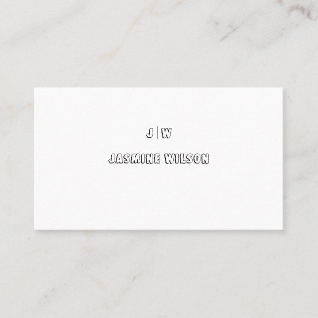 Carte de visite professionnelle moderne personnali (Devant)