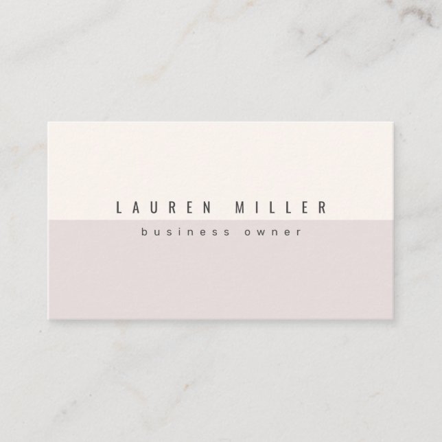 Carte de visite professionnelle moderne Taupe & Bl (Devant)