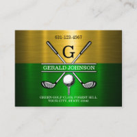 Carte de visite professionnelle monogramme de golf