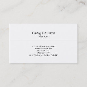 Carte de visite professionnelle noir blanc