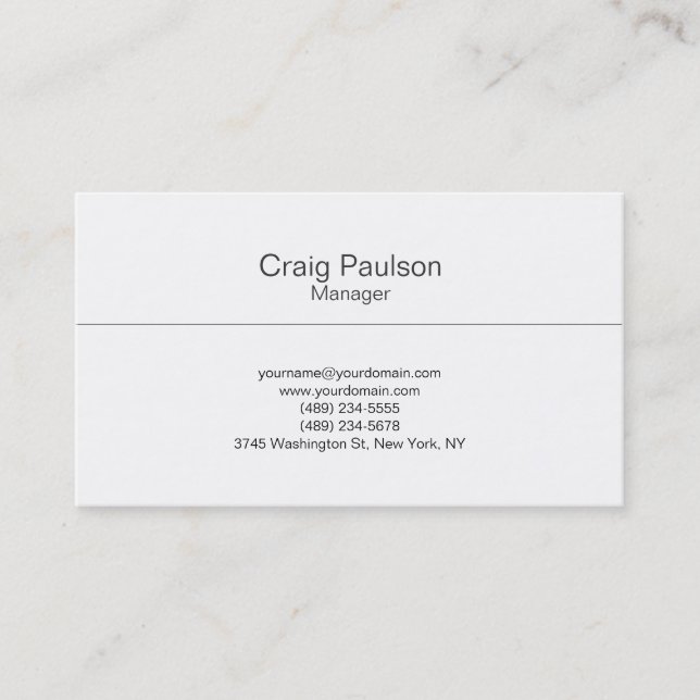 Carte de visite professionnelle noir blanc (Devant)