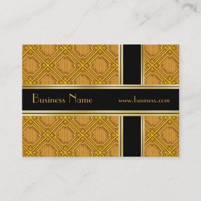 Carte de visite professionnelle noir or embossée 2 (Devant)