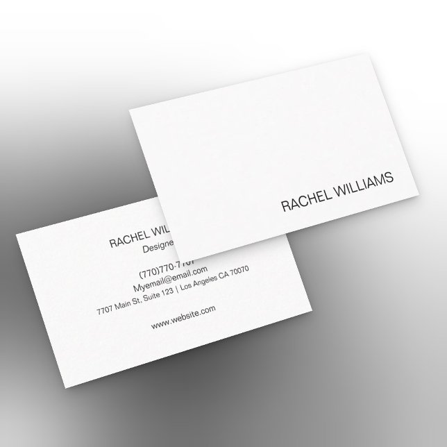 Carte de visite professionnelle noire et blanche m (Créateur téléchargé)