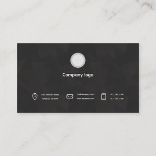 Carte de visite professionnelle noire géométrique