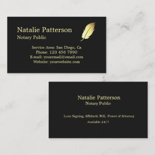 Carte de visite professionnelle noire moderne pour