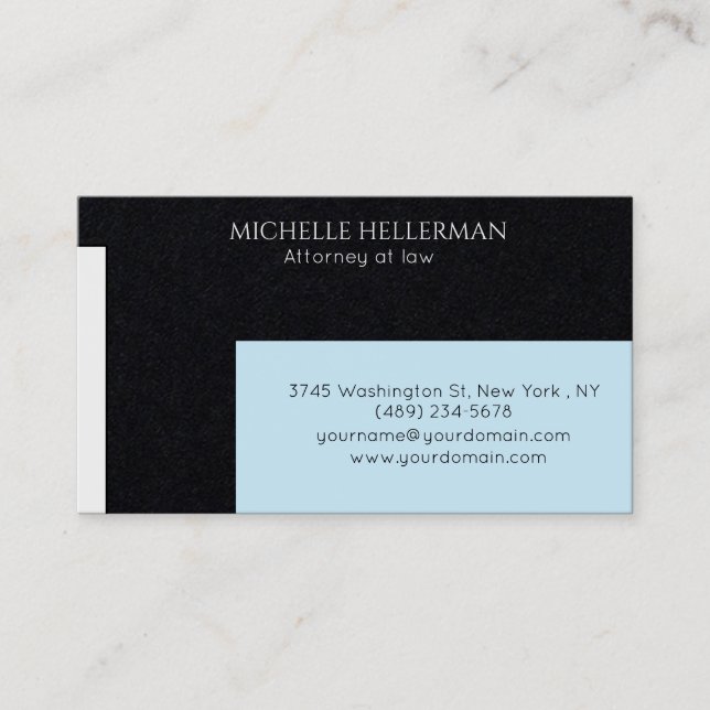 Carte de visite professionnelle noire Premium (Devant)