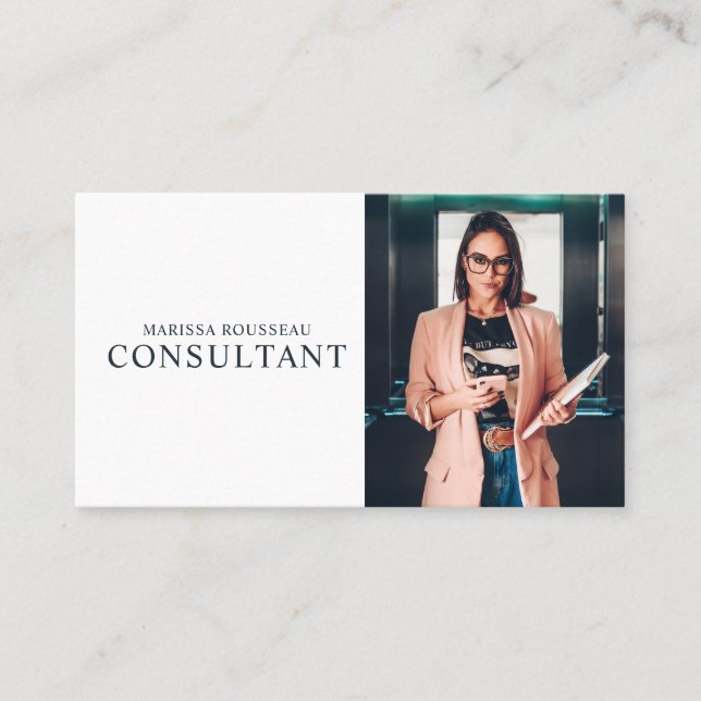 Carte de visite professionnelle photo de consultan (Devant)