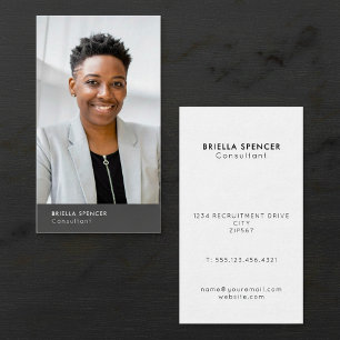 Carte de visite professionnelle photo minimaliste
