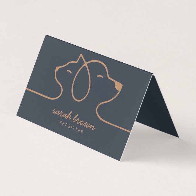 Carte de visite professionnelle pour animaux de co (Devant)