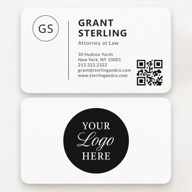 Carte de visite professionnelle pour avocat avec Q (Créateur téléchargé)