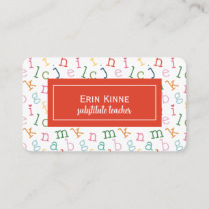 Carte de visite professionnelle pour enseignant re