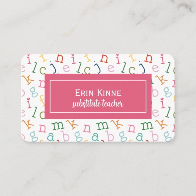 Carte de visite professionnelle pour enseignant re (Devant)