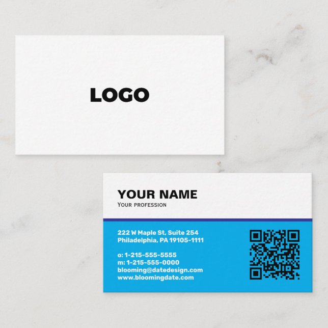 Carte de visite professionnelle pour entrepreneur (Devant / Derrière)