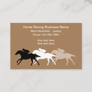 Carte de visite professionnelle pour jockey de cou