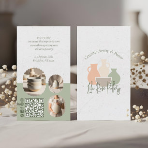 Carte de visite professionnelle pour la poterie av