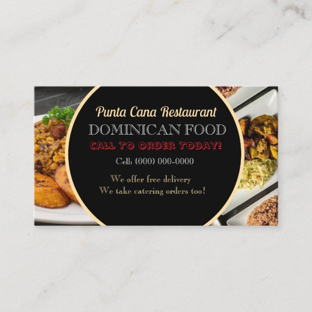 Carte de visite professionnelle pour la restaurati (Devant)