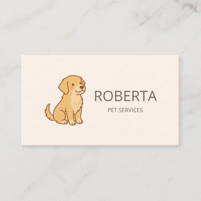 Carte de visite professionnelle pour promeneur de  (Devant)