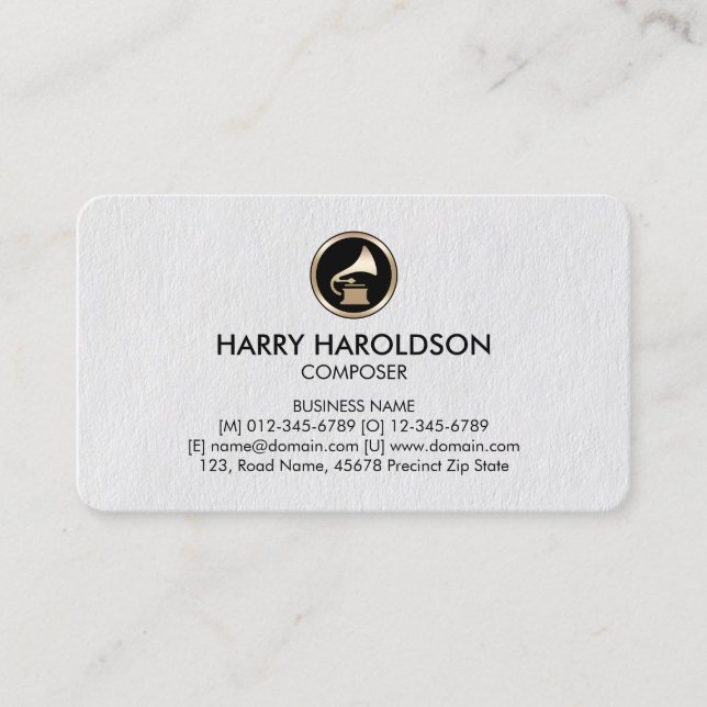 Carte de visite professionnelle premium compositeu (Devant)
