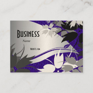 Carte de visite professionnelle profil noir argent