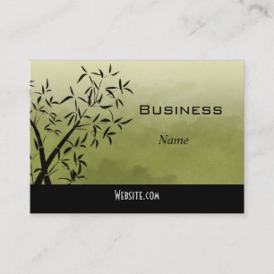 Carte de visite professionnelle profil vert asiati