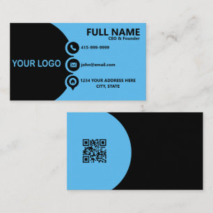 Carte de visite professionnelle QR Code Corporate