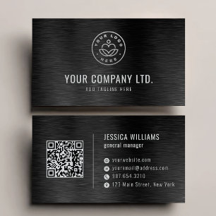 Carte de visite professionnelle QR Code en acier b