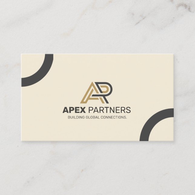 Carte de visite professionnelle QR Code Luxe en Or (Devant)