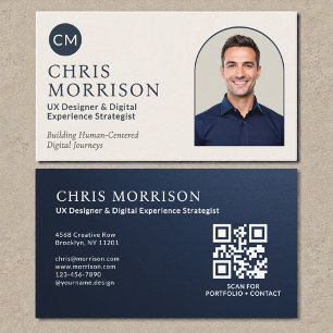 Carte de visite professionnelle QR Code métallisée