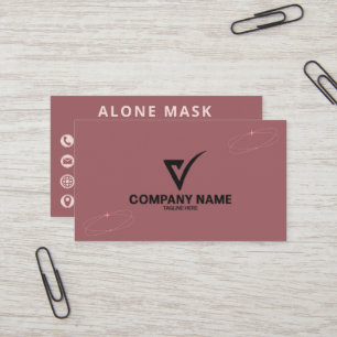 Carte de visite professionnelle rose mauve et noir