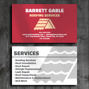 Carte de visite professionnelle rouge pour les ser
