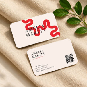 carte de visite professionnelle rouge simple moder
