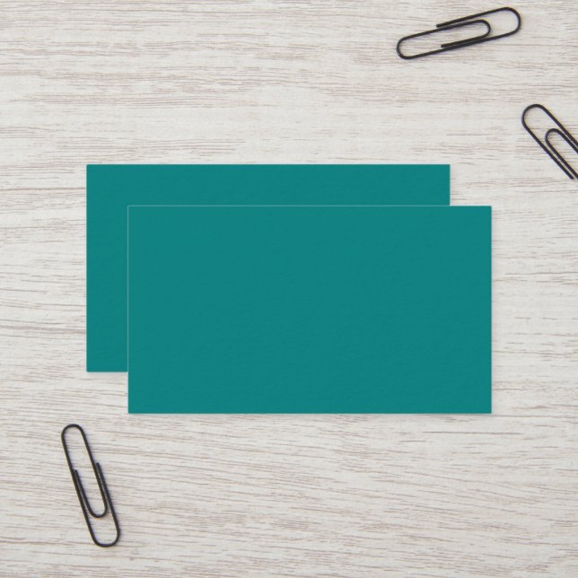 Carte de visite professionnelle sarcelle premium (Devant/Arrière en situation)