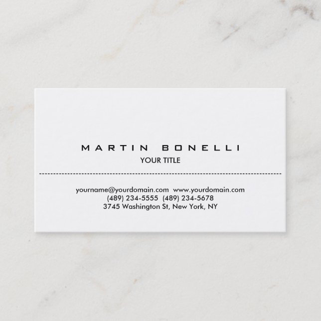Carte de visite professionnelle simple et élégante (Devant)