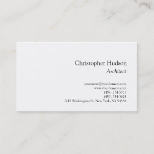 Carte de visite professionnelle simple noir blanc