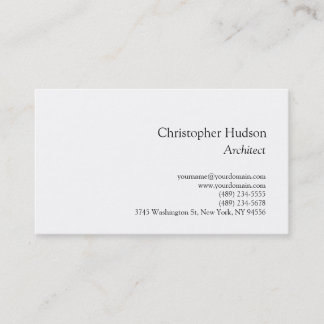 Carte de visite professionnelle simple noir blanc