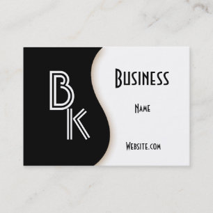 Carte de visite professionnelle simple noir blanc